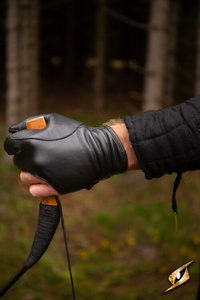 Archery Half-glove - Black - Left Hand