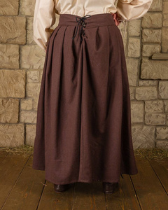 Anna Skirt Brown - płócienna spódnica