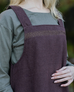 Alva Apron Dress Borwn - suknia fartuchowa