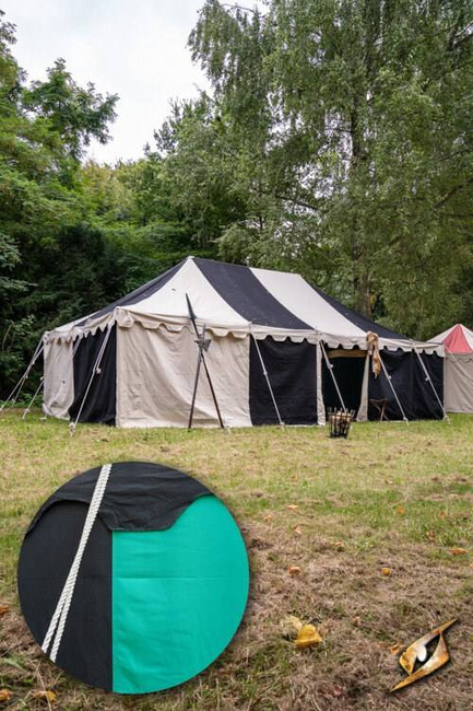 Marquee Tent - 5x8m - Epic Black/Emerald Green