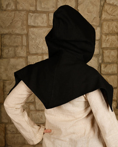 Folke Hood Black - kaptur bawełniany