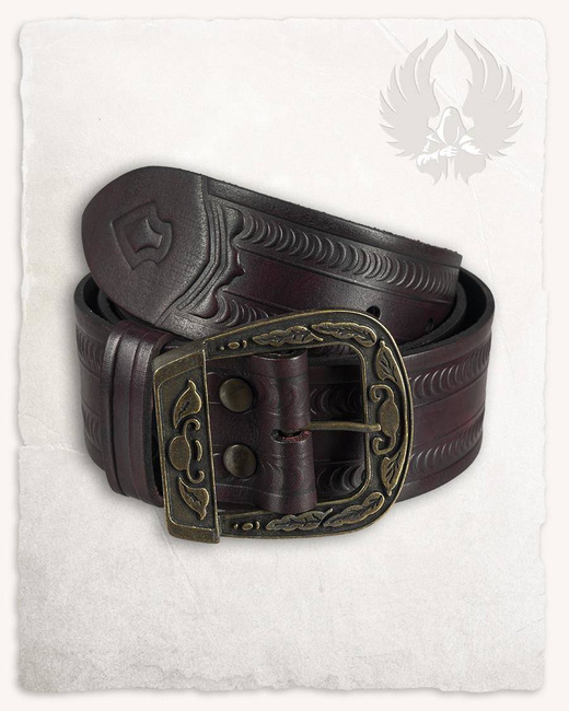 Galvano Templar Belt Red - skórzany pas