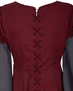 Loreley Dress - Bordeaux - suknia bawełniana