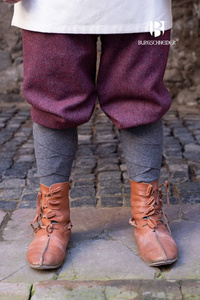 Rus Pants Ivar Herringbone - Burgundy/Grey