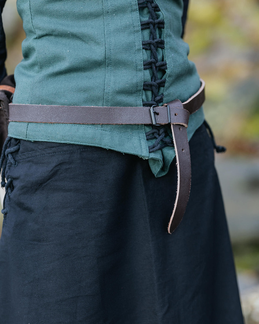 Doran Belt Slim Black - skórzany pasek