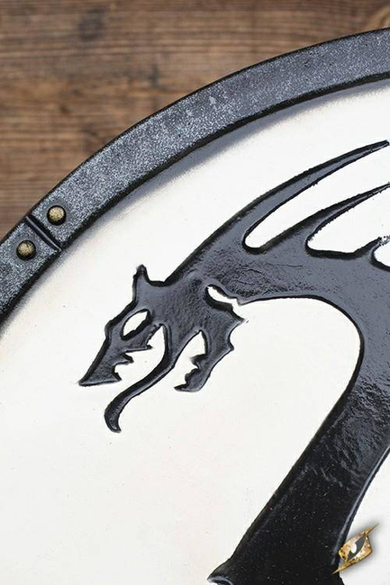 Viking Dragon Shield 80 cm - White