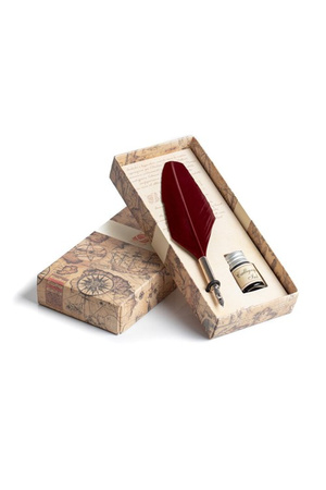 Feather Pen Basic - Bordeaux - pióro z atramentem