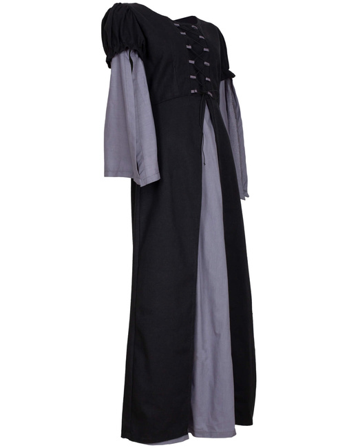 Loreley Dress - Black - suknia bawełniana