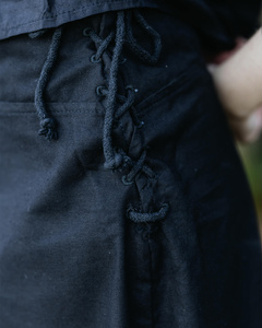 Nelly Skirt Sail Cloth - Black - płócienna spódnica