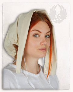 Anna Bonnet Cotton Cream - czepek średniowieczny