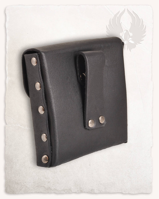 Gero Beltbag Large Black - duża skórzana kaletka