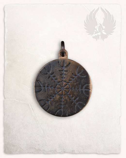 Yrsa Pendant with Runes - Bronze