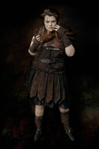 Tenebra Armour Skirt brown - przepaska, spódnica ze skóry