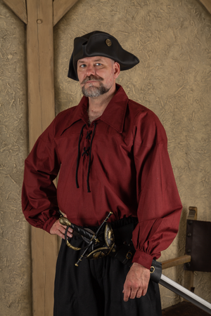 Sawyer shirt - Bordeaux - koszula bawełniana