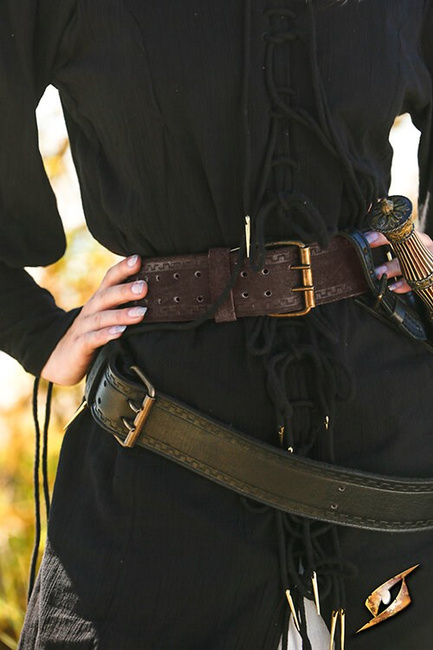 Hunter Belt Suede 102 cm - Brown - Zamszowy pas