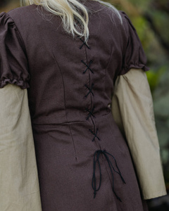 Loreley Dress - Brown - suknia bawełniana