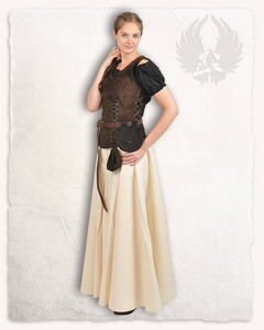 Sarina Leather Bodice Brown - zamszowa kamizelka