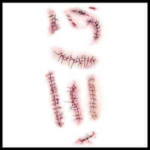 Stapled & Stitched Tattoo - tatuaż tymczasowy