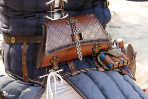 Soldier bag - Smooth Black - skórzana kaletka