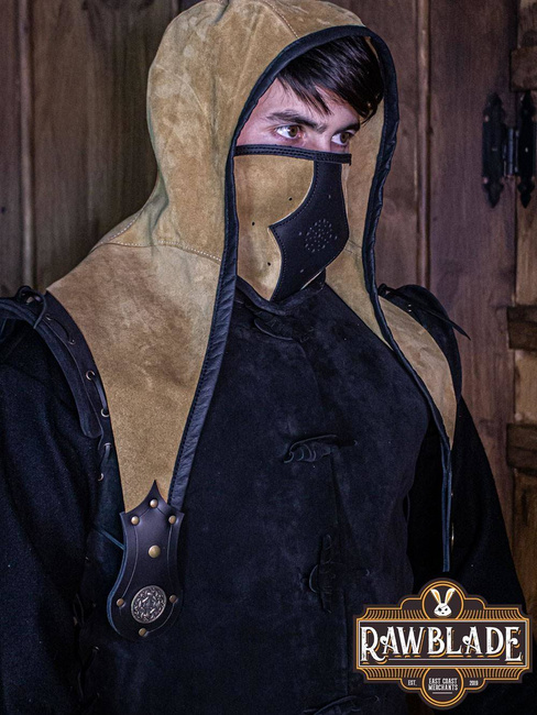 Akku splitleather hood - Light brown