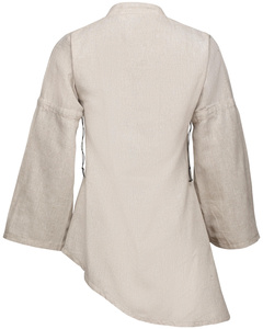 Galatea blouse linen - Brown- lniana koszula