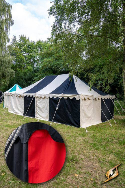 Marquee Tent - 5x8m - Epic Black/Crimson Red