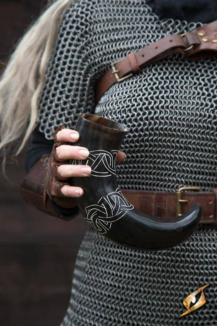 Celtic Horn - Dark - With Stand