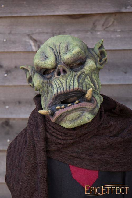 Tusk Orc - Green / maska lateksowa Ork z kłami