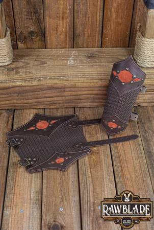 Beljant Bracer - Brown and Sunburst Orange