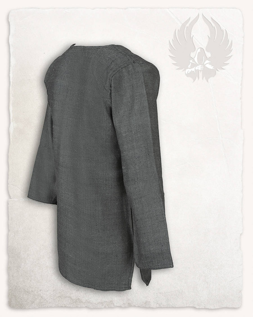 Tronde Tunic Herringbone Grey - bawełniana tunika