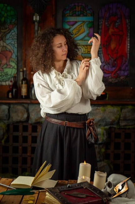 Crinkle Fencing Shirt - Ivory White