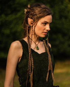 Lunette Tabard Green - zamszowy tabard