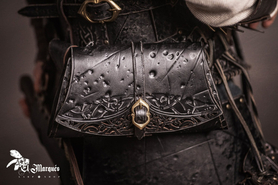 Baldur bag - Black - skórzana kaletka