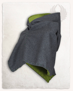 Halaif Hood Wool Grey/Green 2nd Edition - wełniany kaptur