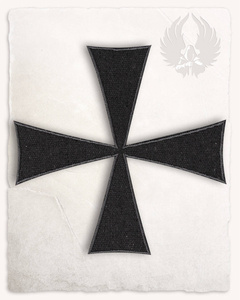 Templar Cross Patch - Black