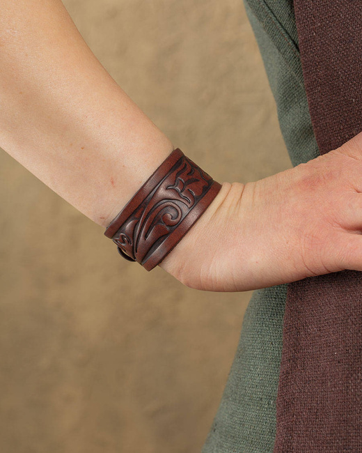 Bracelet Narrow - Skull - Brown