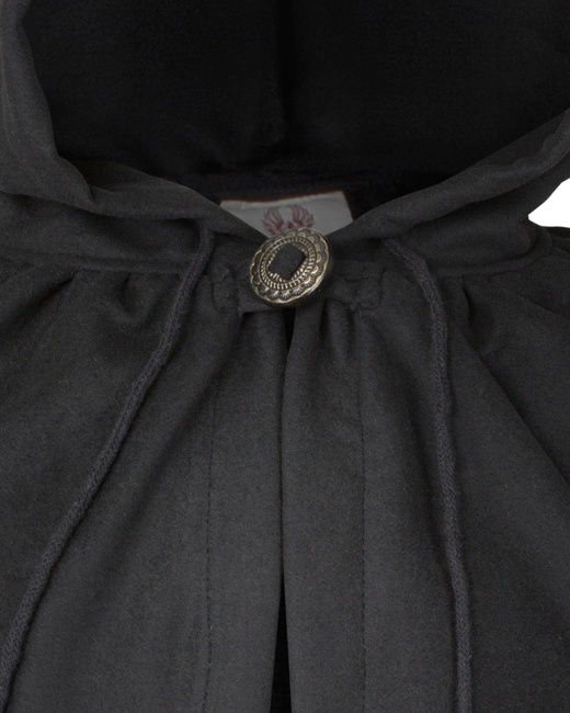 Aaron Cloak wool Black - wełniana opończa