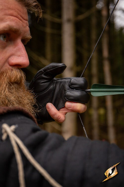 Archery Half-glove - Black - Left Hand