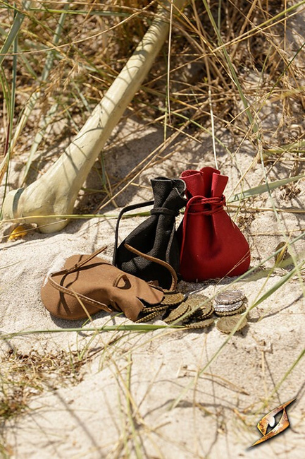 Simple coin pouch - Brown - skórzana sakiewka