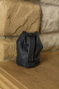 Belwar Leather Pouch Black - skórzana sakiewka