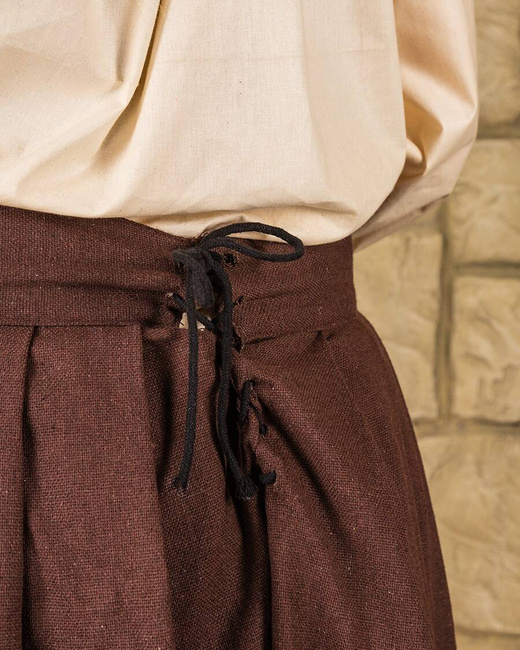 Anna Skirt Brown - płócienna spódnica