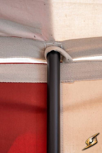 Marquee Tent - 4x4m - Natural/Emperor Red