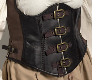 Rogue Corset - Black/Brown