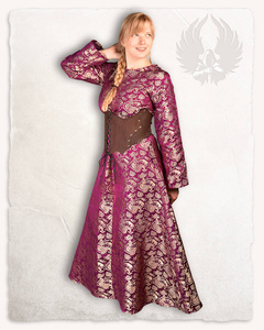 Maren Leather Bodice Brown - skórzany gorset