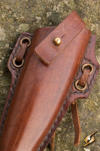 Woodsman Knife & Holder - Left - Brown