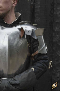 Milanese Pauldrons - Polished Steel