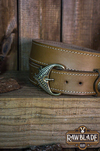 Hrothgar Viking Ornate Belt - Light Brown