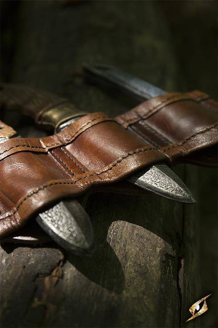 Rogue Knife Set & Holder - Brown