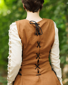 Uma Dress Canvas Sand - płócienna suknia