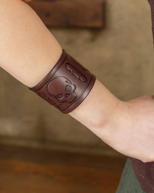 Bracelet - Skull - Brown